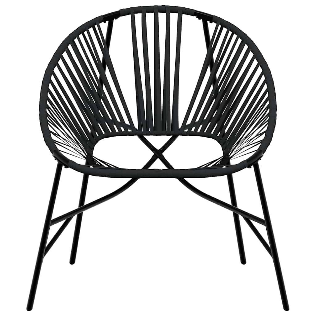 PANGIVO - Chaise œuf de jardin noir résine tressée 77 x 68,5 x 82 cm - PANGIVO - Image 4