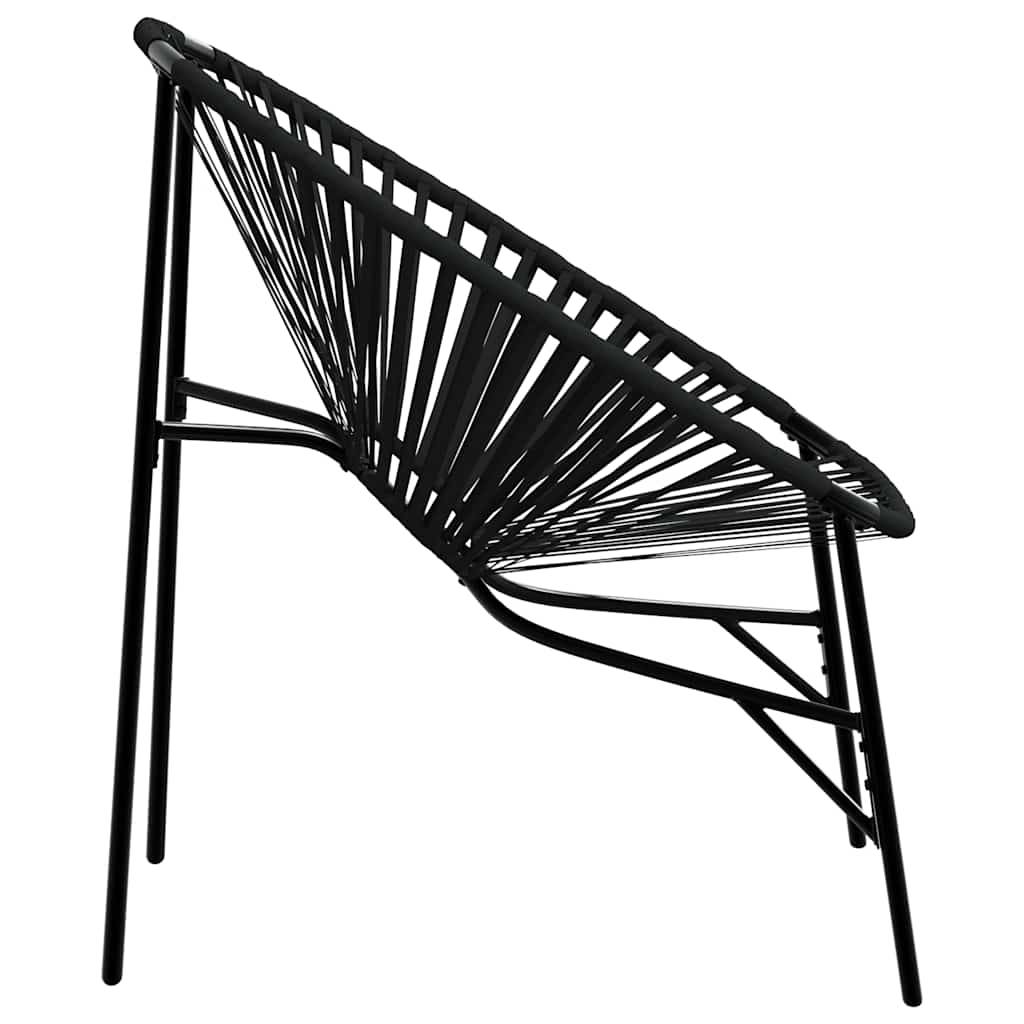PANGIVO - Chaise œuf de jardin noir résine tressée 77 x 68,5 x 82 cm - PANGIVO - Image 5