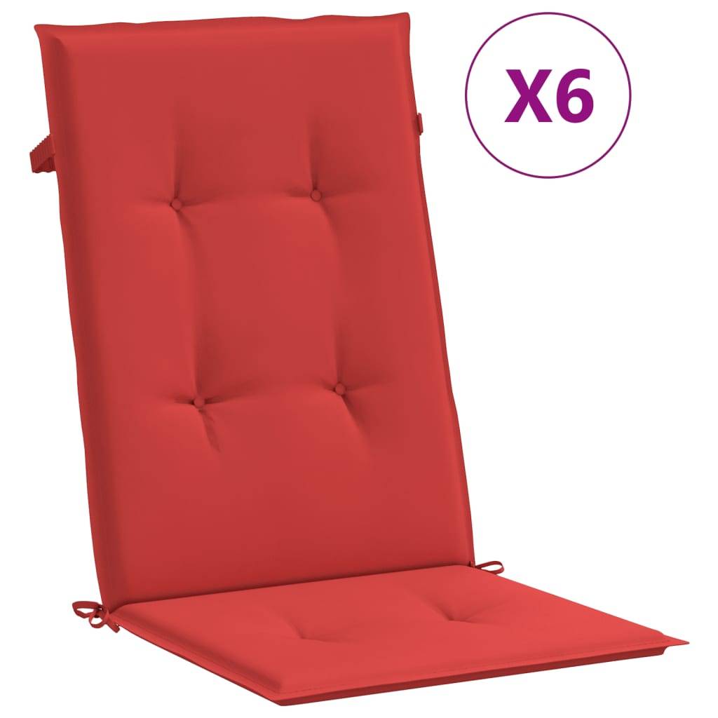 PANGIVO - Coussins de chaise de jardin dossier haut polyester rouge 120 x 50 x 3 cm, poids:2.8kg - PANGIVO - Image 2