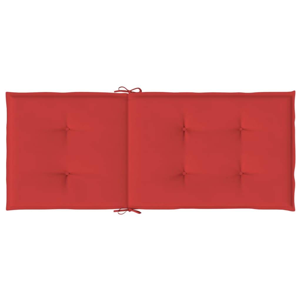 PANGIVO - Coussins de chaise de jardin dossier haut polyester rouge 120 x 50 x 3 cm, poids:2.8kg - PANGIVO - Image 7