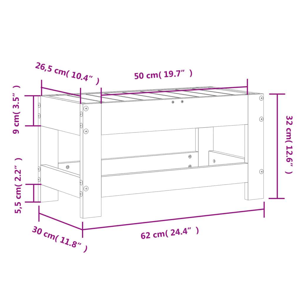 Vidaxl - Repose-pied de jardin 62x30x32 cm bois massif de douglas vidaXL 844896 - Image 3