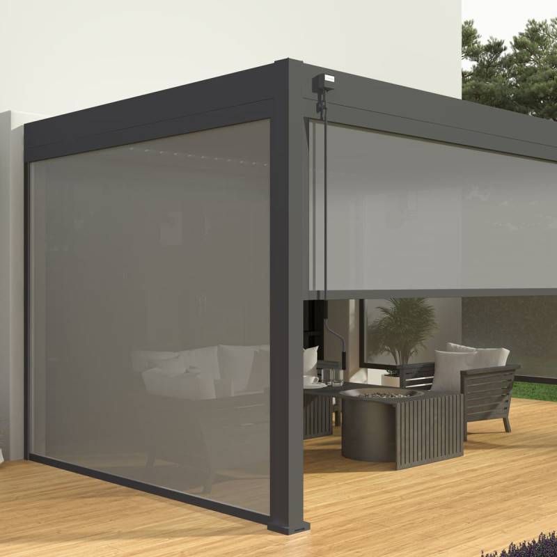 Ombrea - Pergola bioclimatique Ombréa VS adossée 3x4M - anthracite - V2 - Image 7