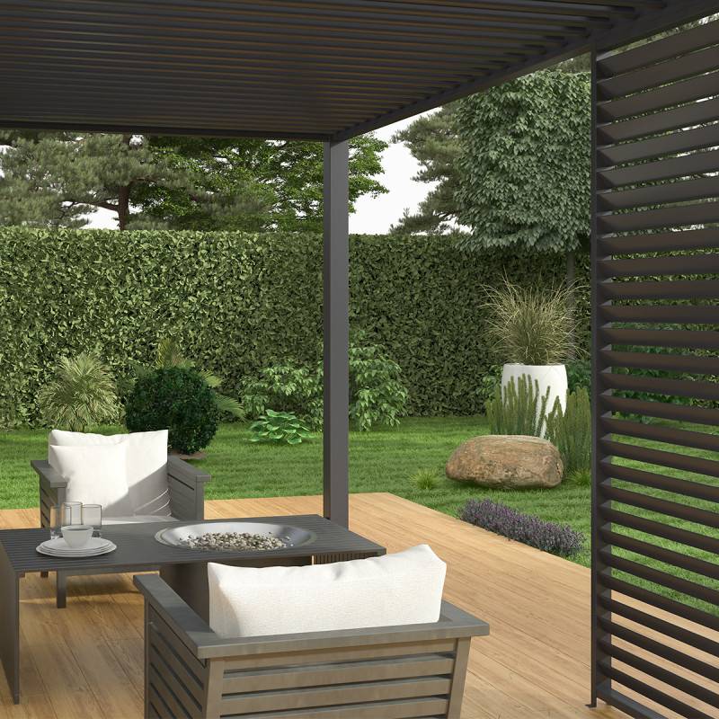 Ombrea - Pergola bioclimatique Ombréa VS adossée 3x4M - anthracite - V2 - Image 5