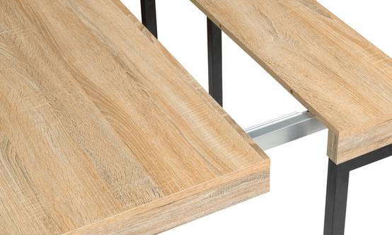 Table console extensible effet bois et métal - 4 rallonges - FACILITYS - Image 4