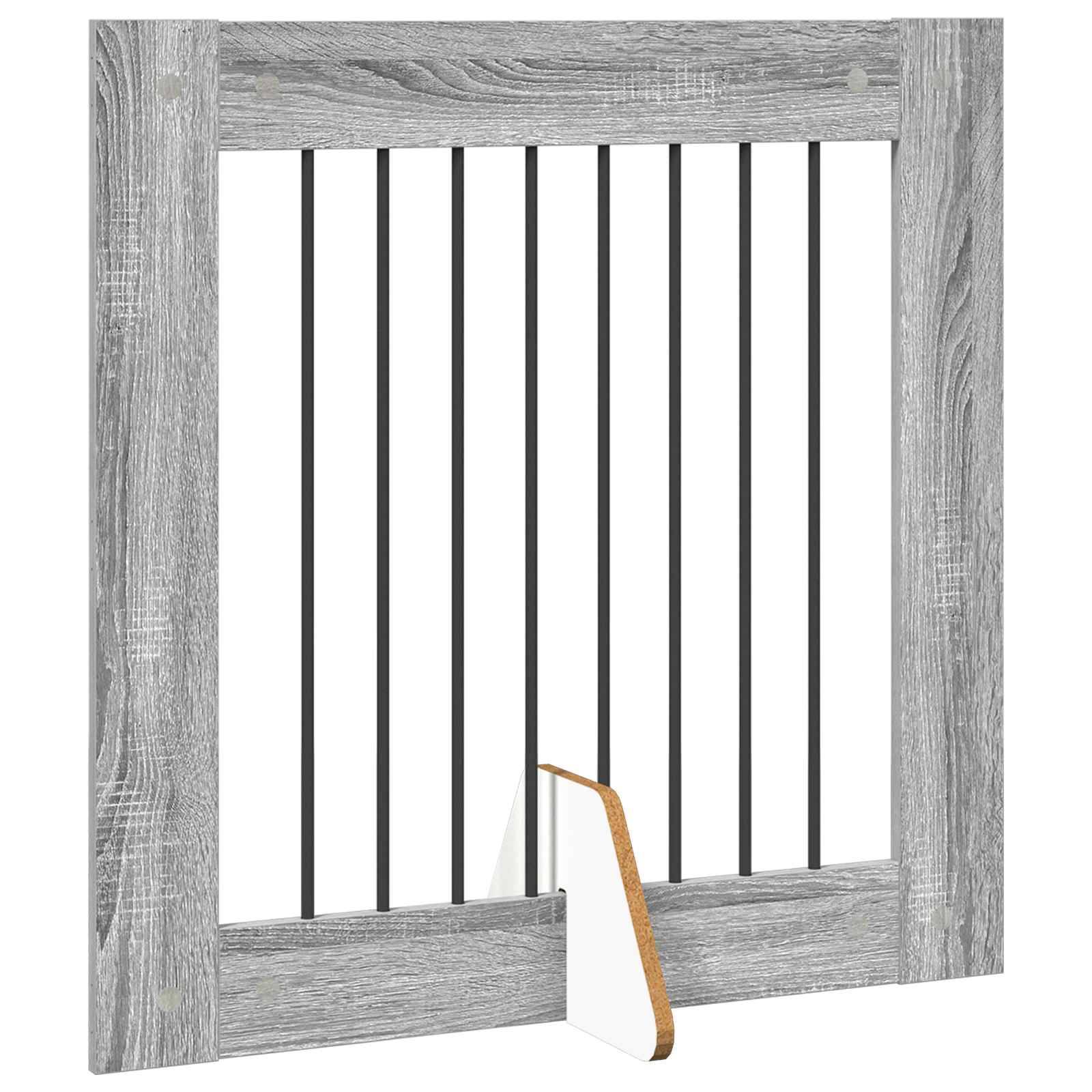 ComfortXL - Barrière de Sécurité Pliable pour Chien Intérieur Bois avec Supports 160,5cm Sonoma Gris - ComfortXL Outdoor Living - Image 4