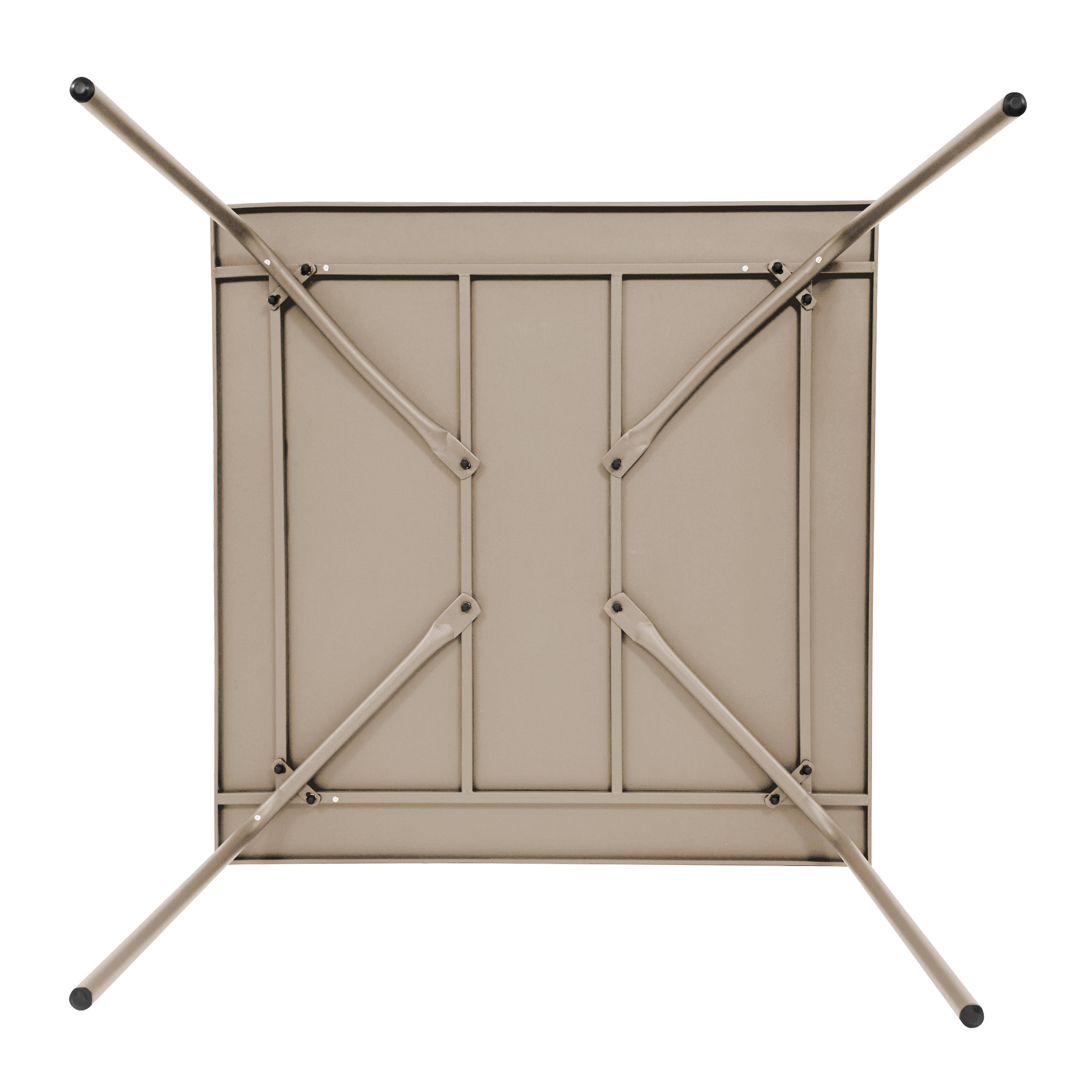 Oviala - Table de jardin carrée en acier 8 places 120 cm taupe Palavas - Oviala - Image 6
