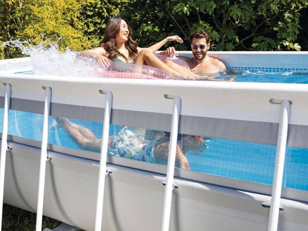 Piscine tubulaire Prism Frame Clearview rectangulaire 4,00 x 2,00 x 1,22 m - Intex - Image 9