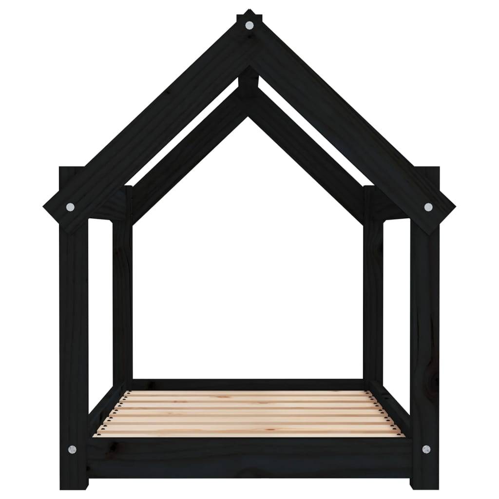 Vidaxl - Lit pour chien Noir 81x60x70 cm Bois de pin solide vidaXL 822211 - Image 7