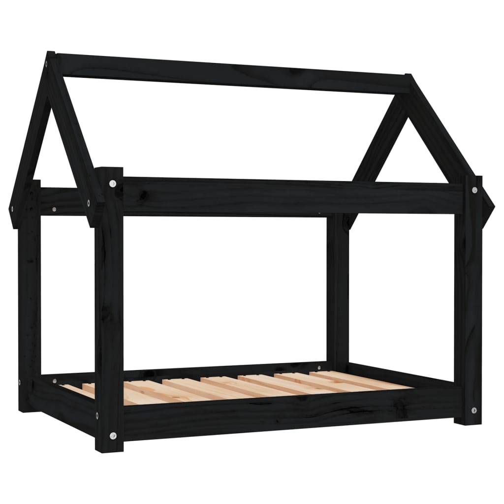 Vidaxl - Lit pour chien Noir 81x60x70 cm Bois de pin solide vidaXL 822211 - Image 2