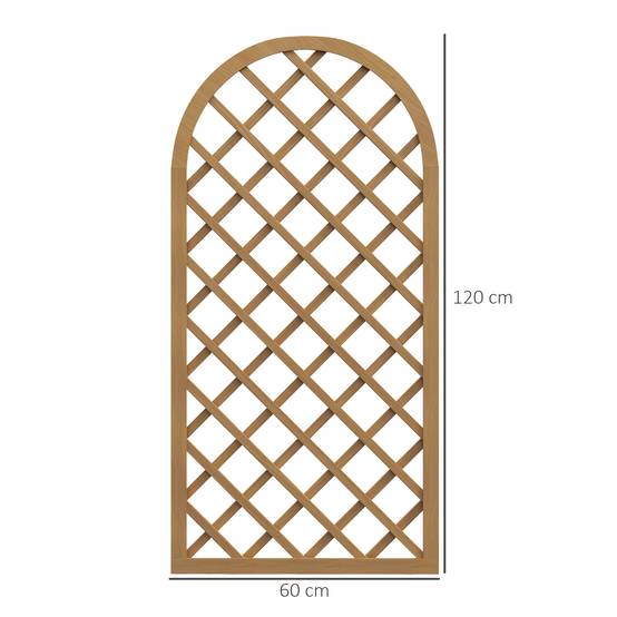 Lot 2 Treillis Arc Bois Sapin Plantes Grimpantes Aménagement Terrasse 60x120cm Marron - ComfortXL Outdoor Living - Image 5