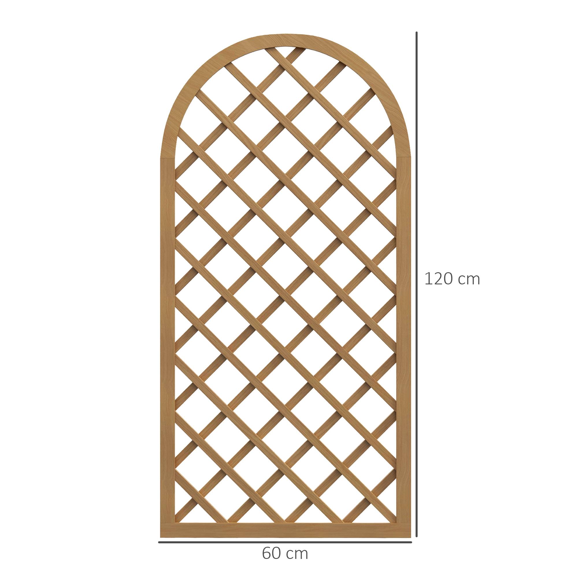 Lot 2 Treillis Arc Bois Sapin Plantes Grimpantes Aménagement Terrasse 60x120cm Marron - ComfortXL Outdoor Living - Image 5