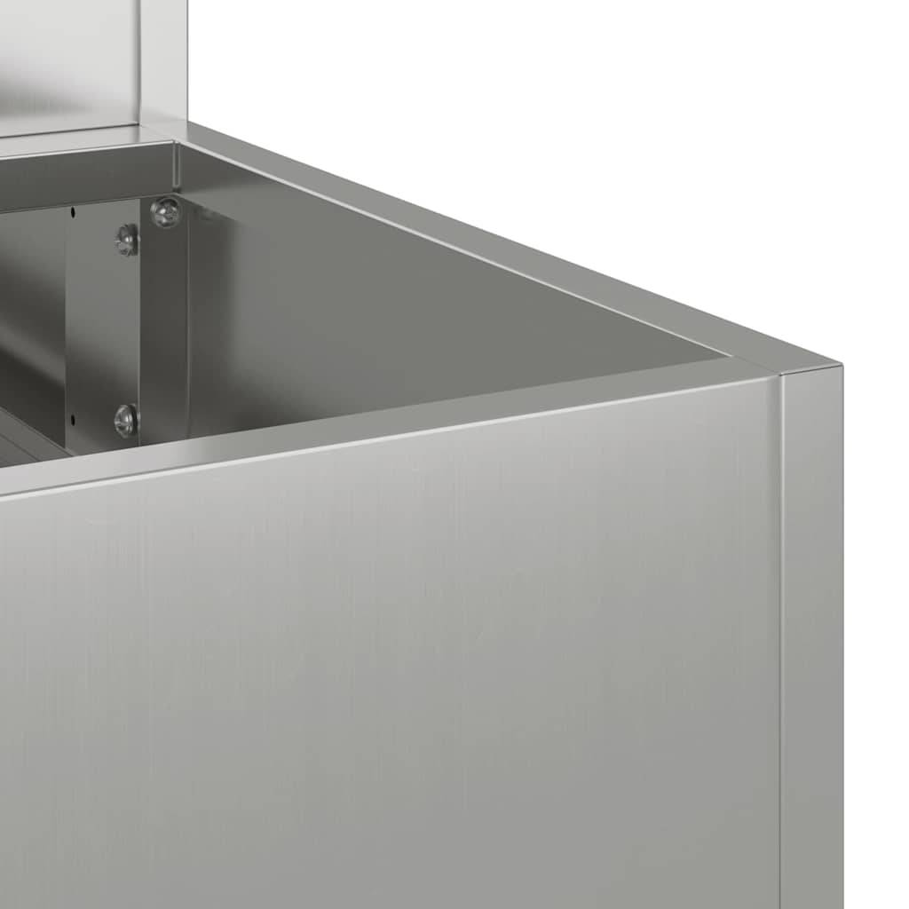 Maison Chic - Cache-pot, Pot De Fleurs Argent 90 x 90 x 35 cm Acier galvanisé g356 - Image 6