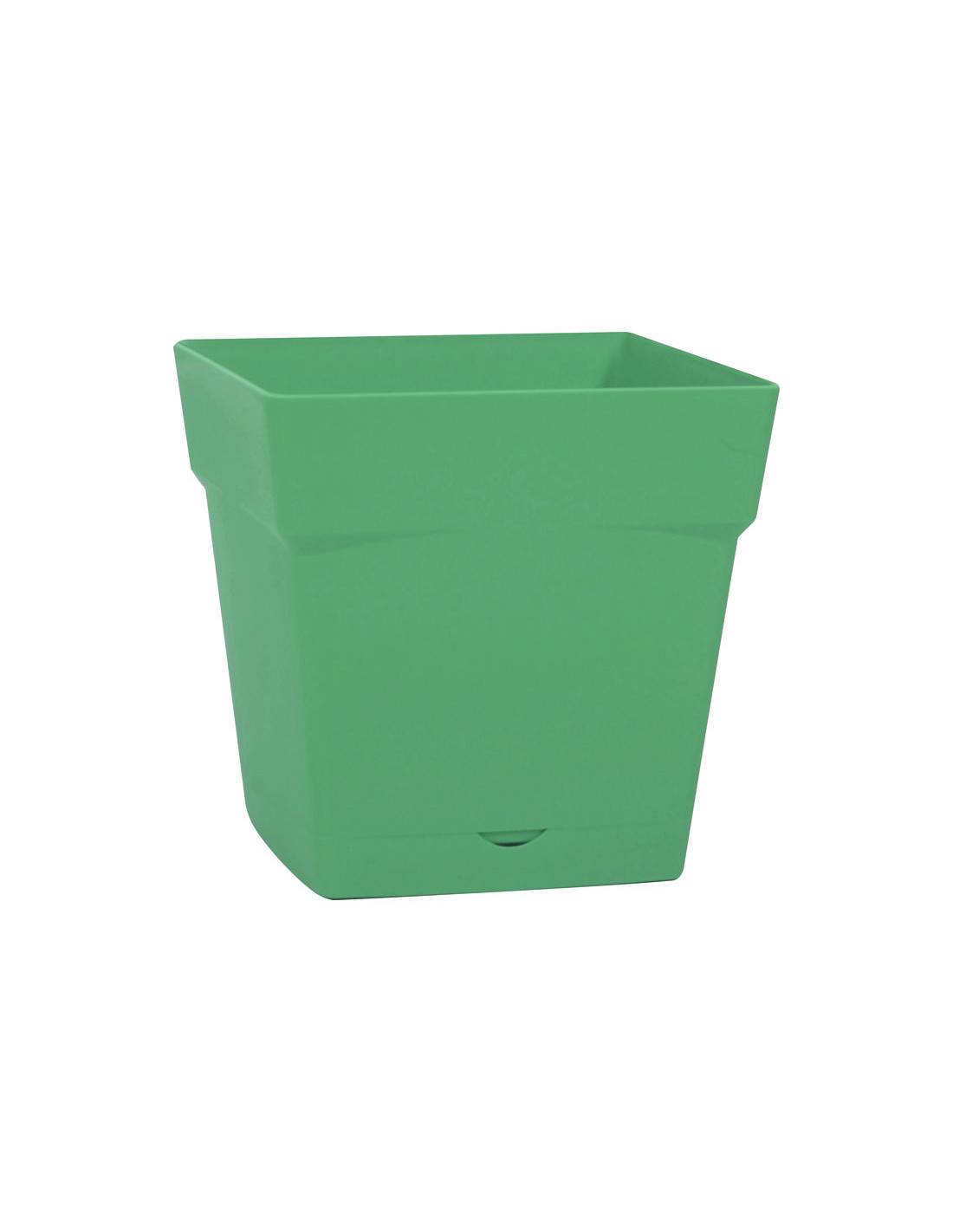 Eda - Pot Tosca Carré Vert Pot De Fleurs Carré Avec Soucoupe Intégrée - Eda - Image 1