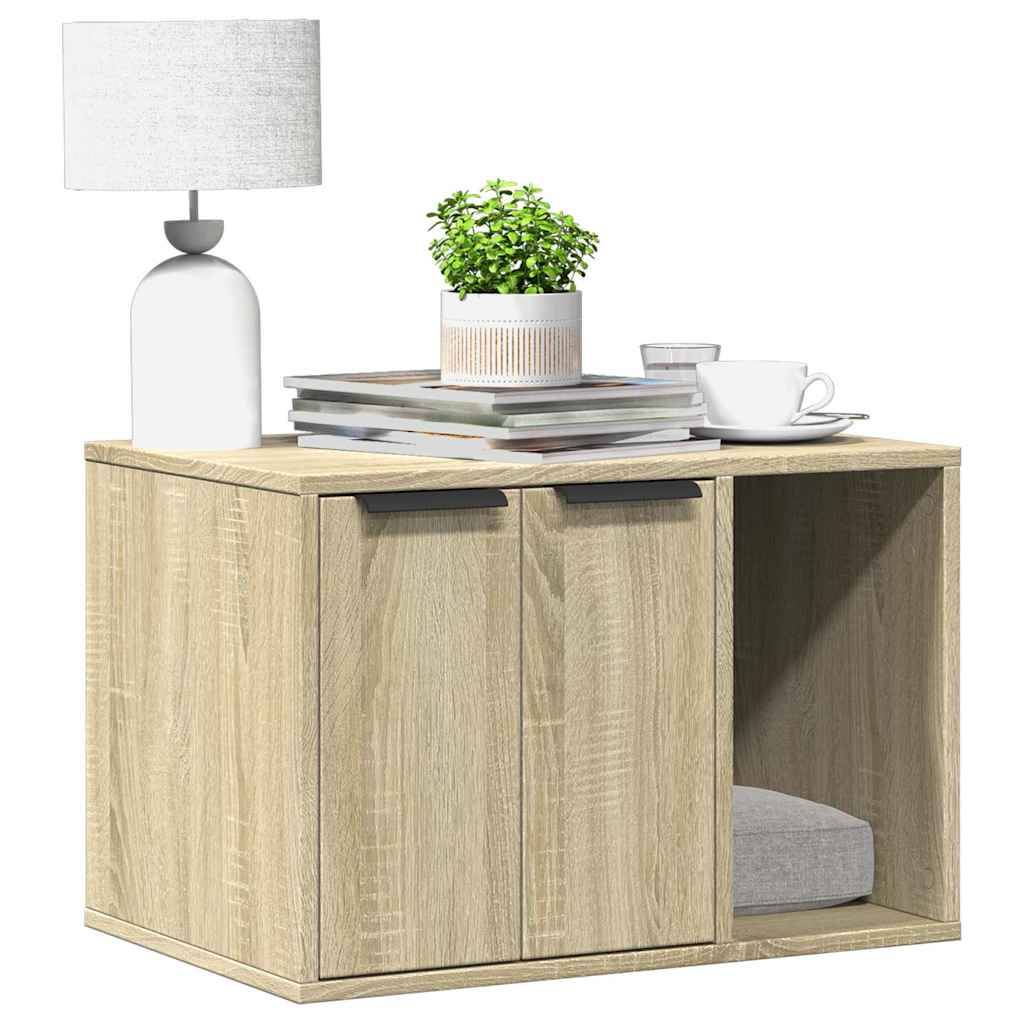 Vidaxl - Meuble de bac à litière pour chat chêne sonoma bois ingénierie vidaXL 857726 - Image 1
