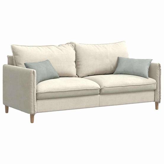 Lot de 2 Coussins de Canapé Velours Côtelé Doux Housse Amovible pour Salon Gris Clair 50x30 cm – ComfortXL Outdoor Living - Image 3