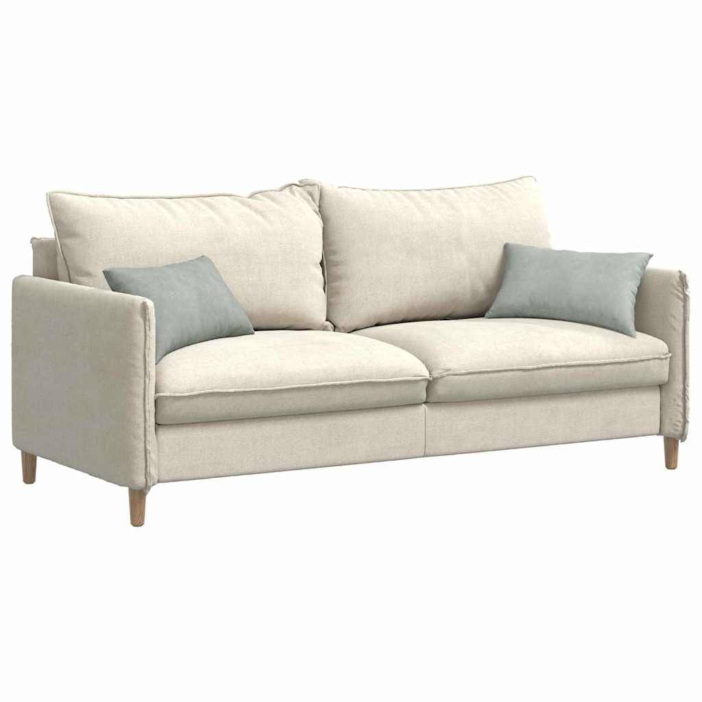 Lot de 2 Coussins de Canapé Velours Côtelé Doux Housse Amovible pour Salon Gris Clair 50x30 cm – ComfortXL Outdoor Living - Image 3