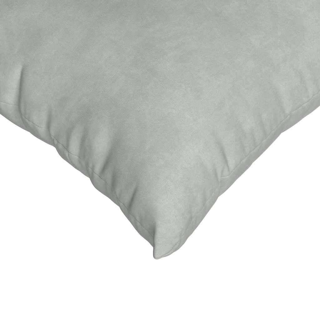 Lot de 2 Coussins de Canapé Velours Côtelé Doux Housse Amovible pour Salon Gris Clair 50x30 cm – ComfortXL Outdoor Living - Image 7