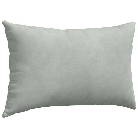 Lot de 2 Coussins de Canapé Velours Côtelé Doux Housse Amovible pour Salon Gris Clair 50x30 cm – ComfortXL Outdoor Living - Image 5