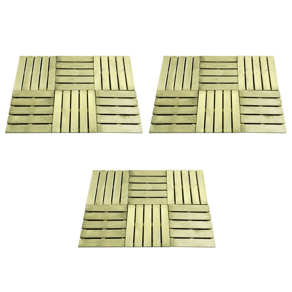 Vidaxl - Dalles de terrasse 18 pcs 50x50 cm Bois Vert - vidaXL - Image 2