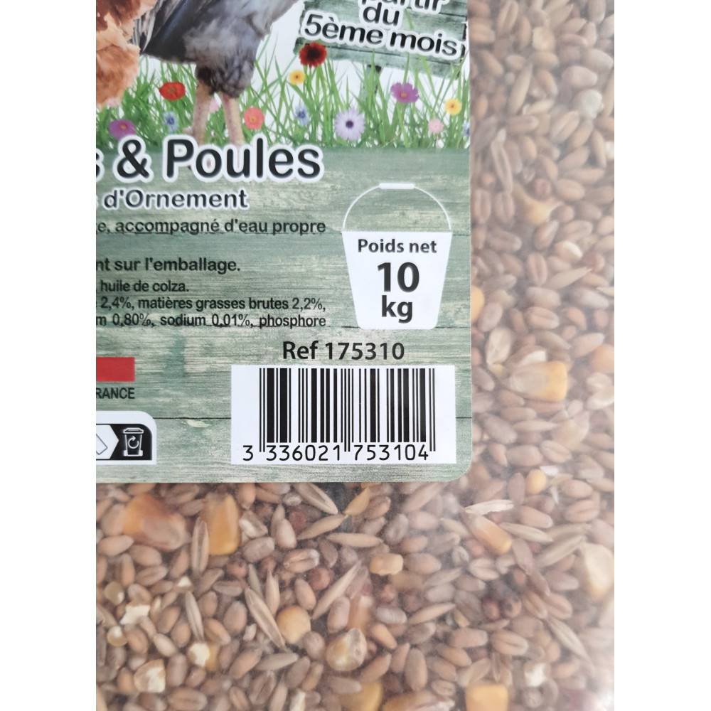 Zolux - Aliment composé Mélange poulets et poules 10 kg basse cour - Image 2