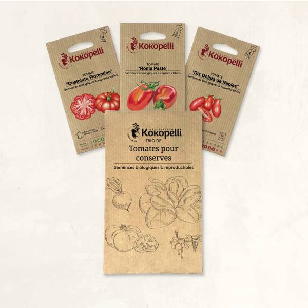 Tomates pour conserves - 3 sachets de graines bio à semer - Image 2