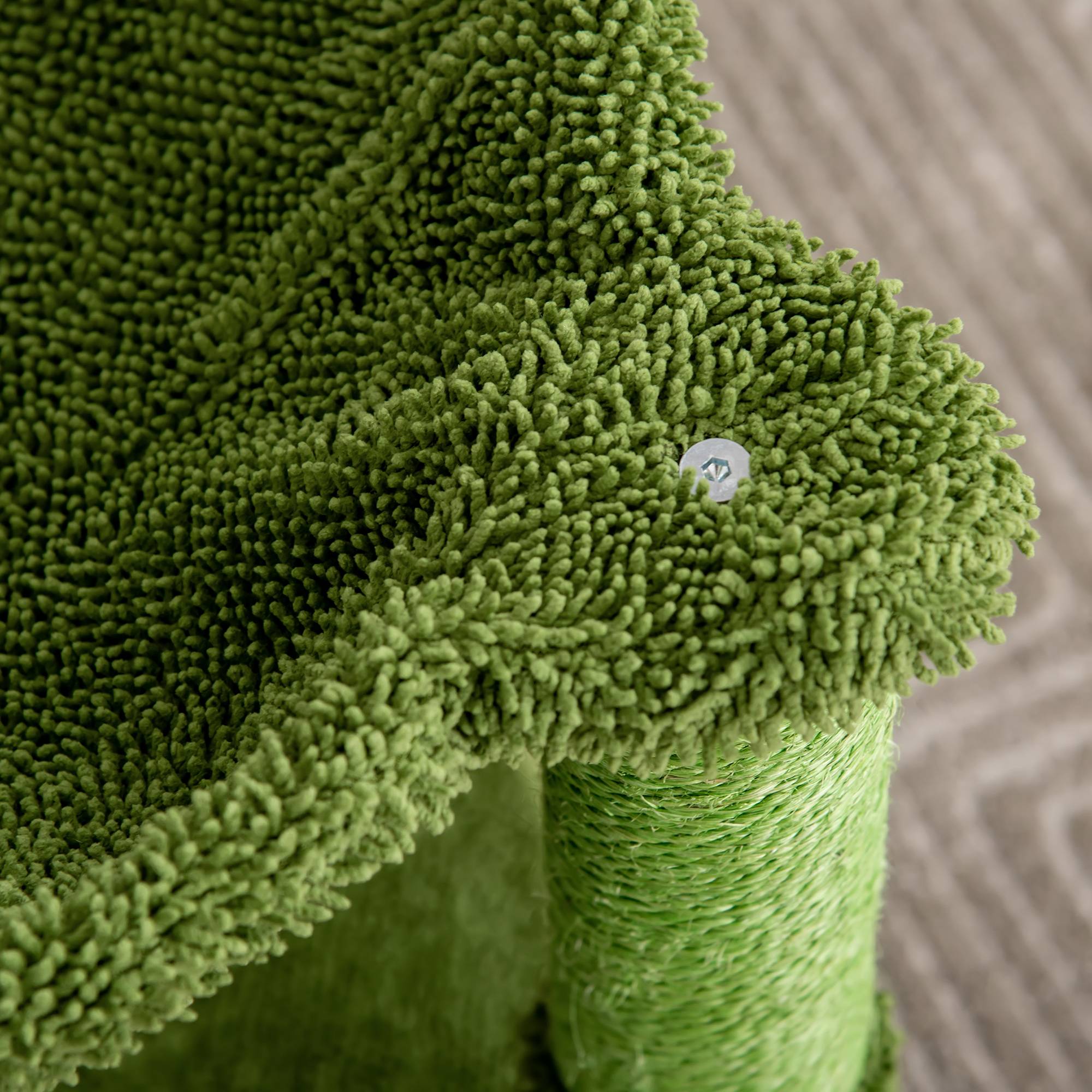 Arbre à chat en forme de cactus avec balles et hamac pour chats jusqu'à 4,5 kg - Vert - Image 10