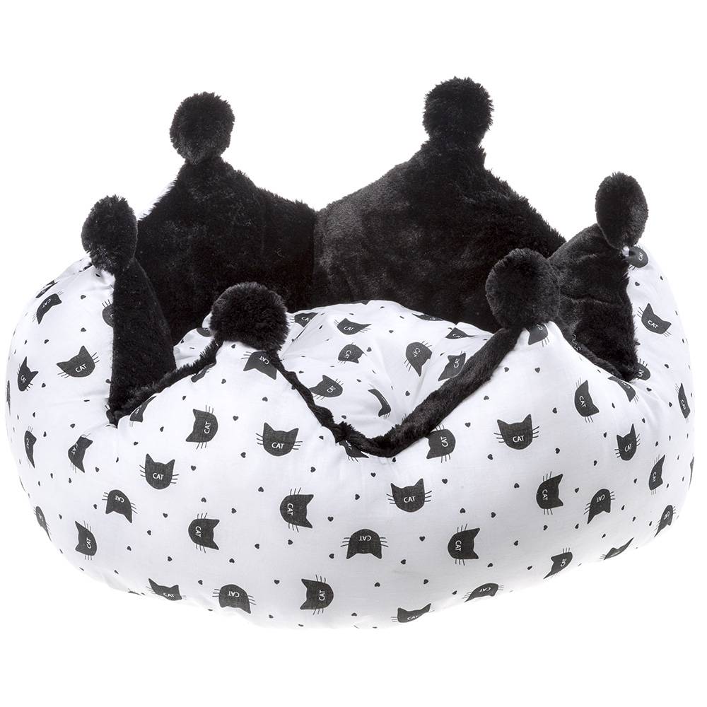 Ferplast - Lit Rembourré Couchage Chats MIKADO avec Coussin, Fourrure écologique et Coton, Lavable - Image 1