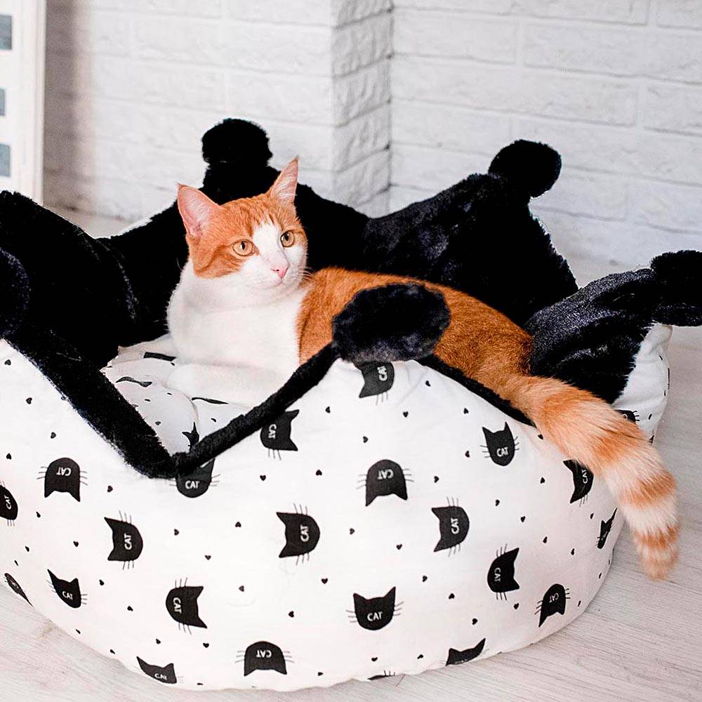 Ferplast - Lit Rembourré Couchage Chats MIKADO avec Coussin, Fourrure écologique et Coton, Lavable - Image 3