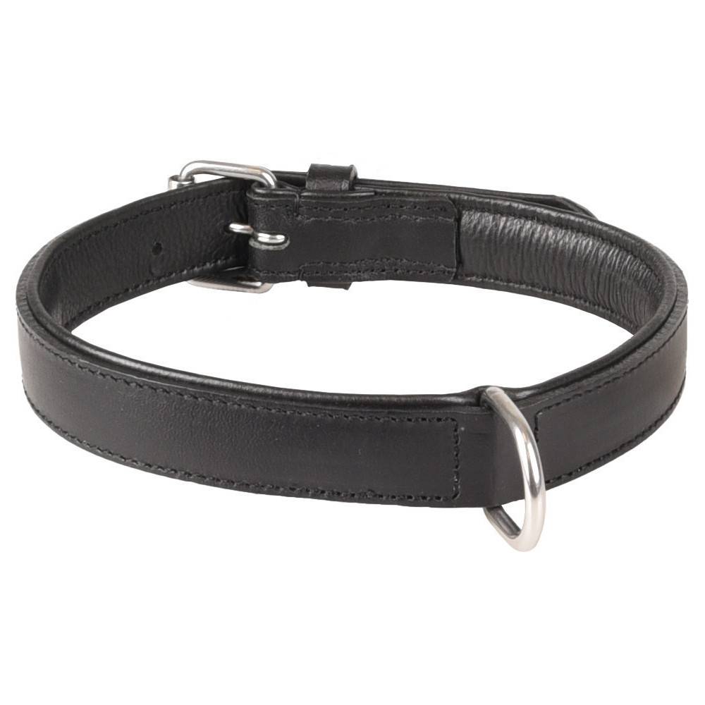 Flamingo - Collier Cuir L  40-46 cm ARIZONA noir pour chien - Image 2