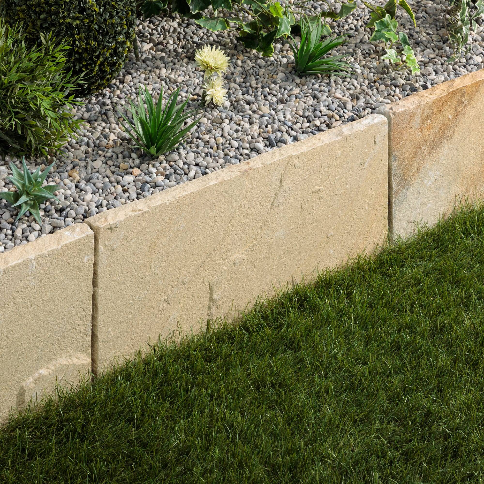 RO'MA Nature - Bordure de jardin Grès Kandla Beige 60x30x3-5 cm (à l'unité) - RO'MA NATURE - Image 1