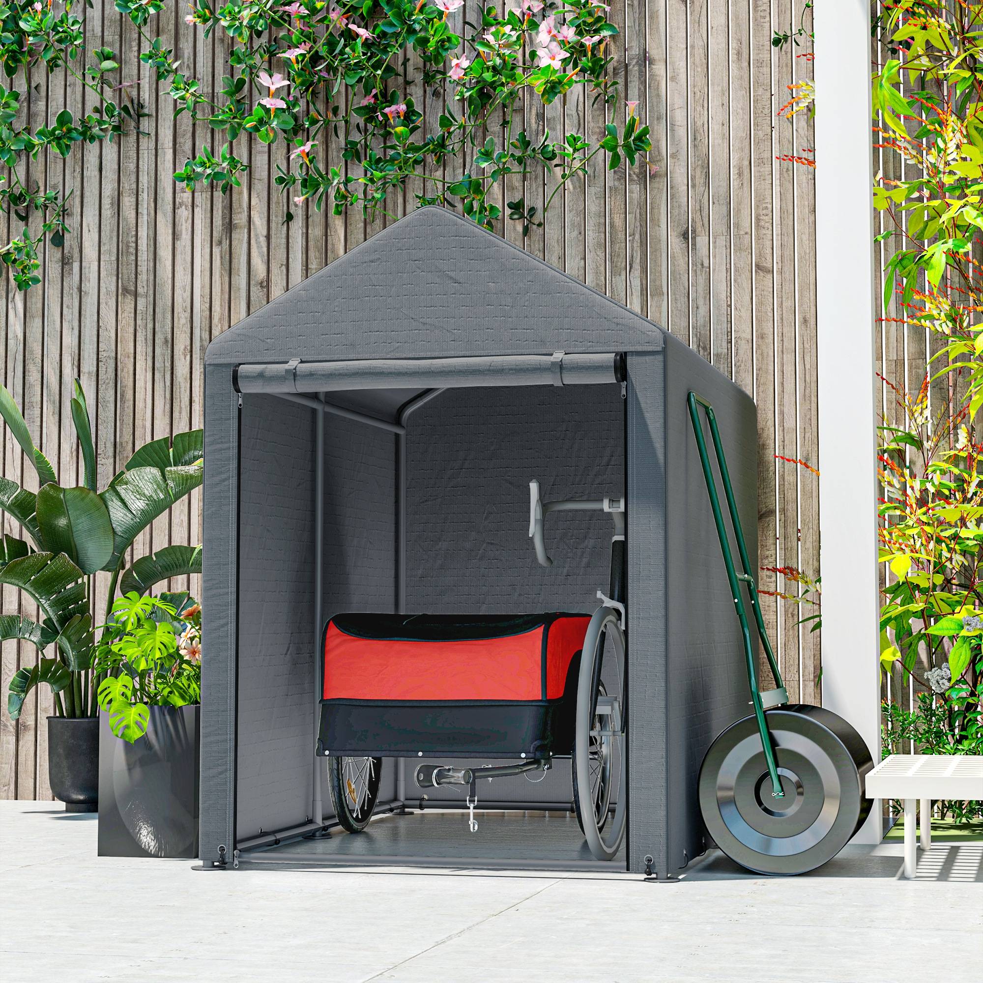 ComfortXL - Rouleau à gazon en métal 60 L Ø40 cm noir et vert pour pelouse semée nivellement jardin poignée en U - Image 8