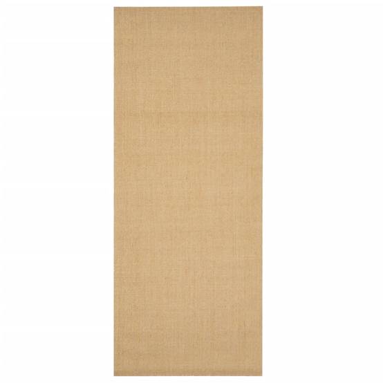 Tapis de Couloir en Sisal 100% Naturel Antidérapant pour Entrée Salon Brun 80x200 cm – ComfortXL Outdoor Living - Image 2