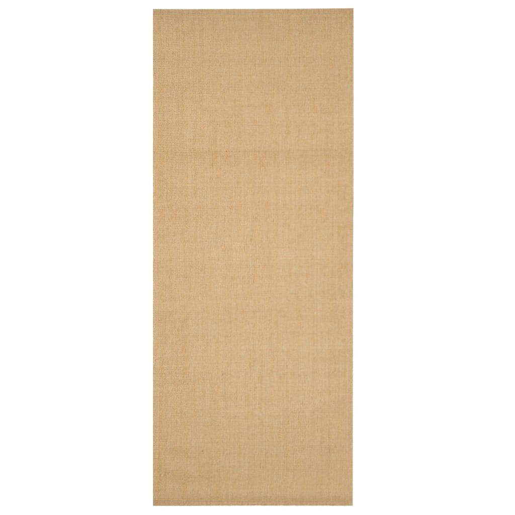 Tapis de Couloir en Sisal 100% Naturel Antidérapant pour Entrée Salon Brun 80x200 cm – ComfortXL Outdoor Living - Image 2