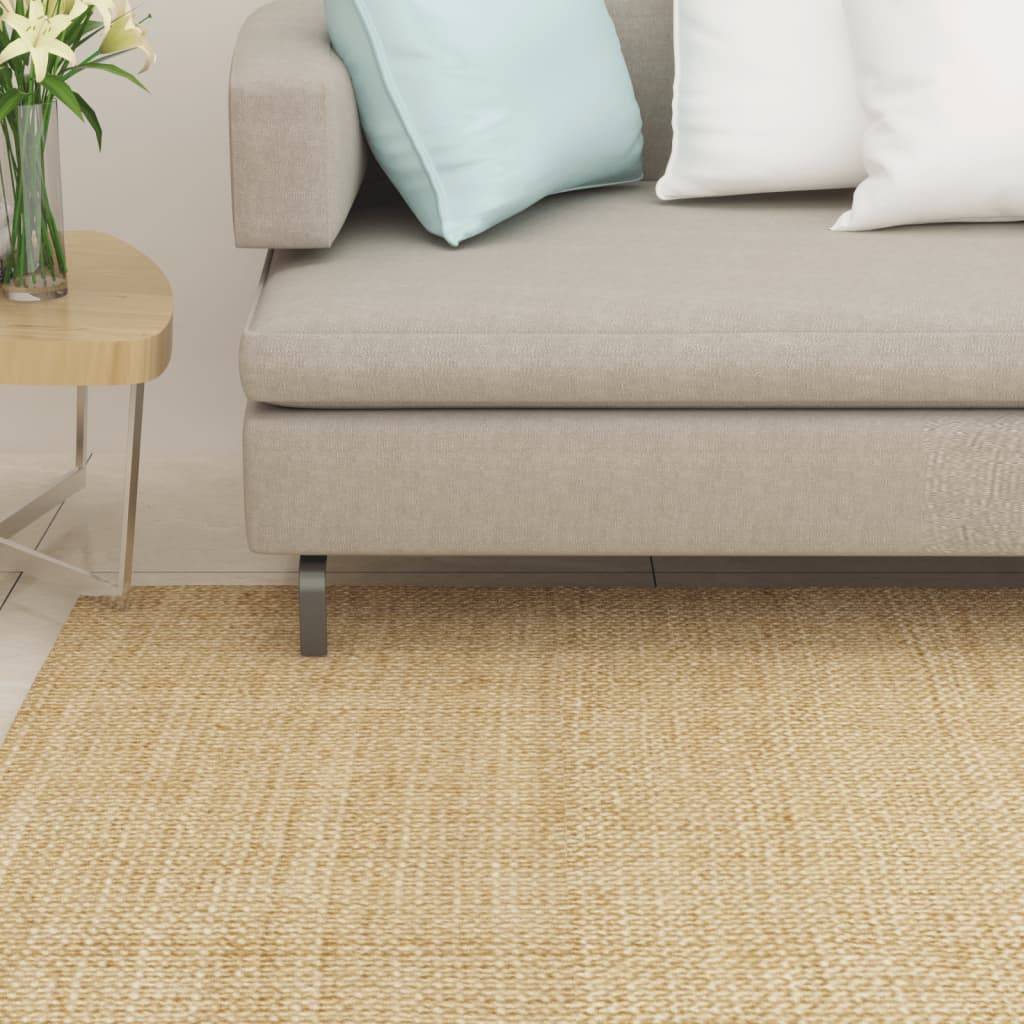Tapis de Couloir en Sisal 100% Naturel Antidérapant pour Entrée Salon Brun 80x200 cm – ComfortXL Outdoor Living - Image 1