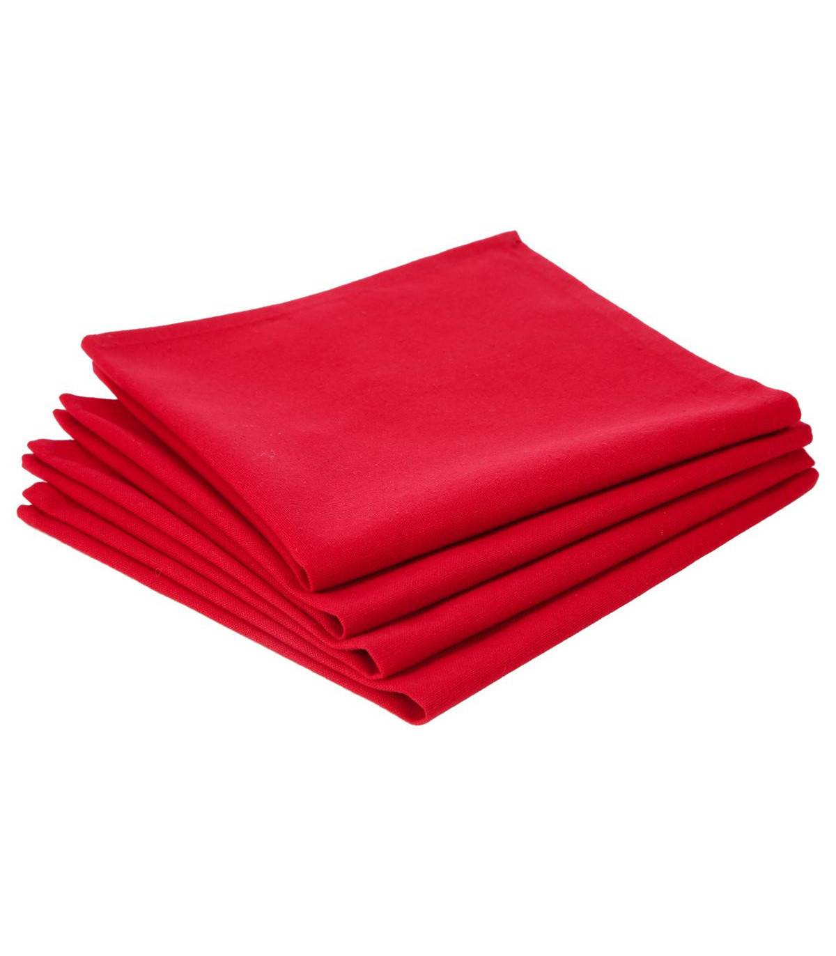 Lot de 4 Serviettes de table en Coton Rouge 40 x 40 cm - Image 1