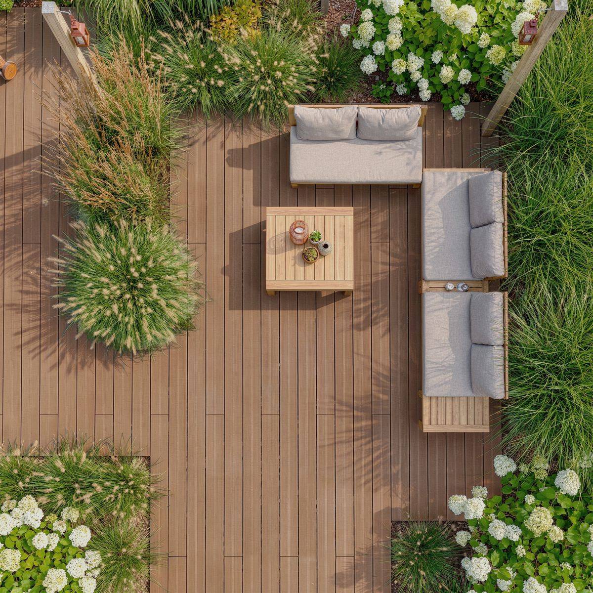 Kit terrasse composite SIERRA Bronze 40 m² - lambourdes pin et clips inclus - Image 2