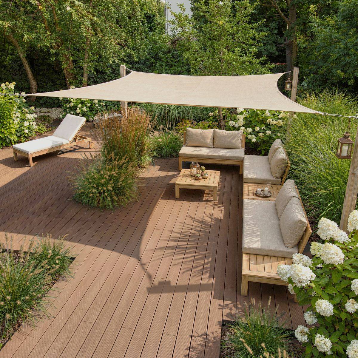 Kit terrasse composite SIERRA Bronze 40 m² - lambourdes pin et clips inclus - Image 1