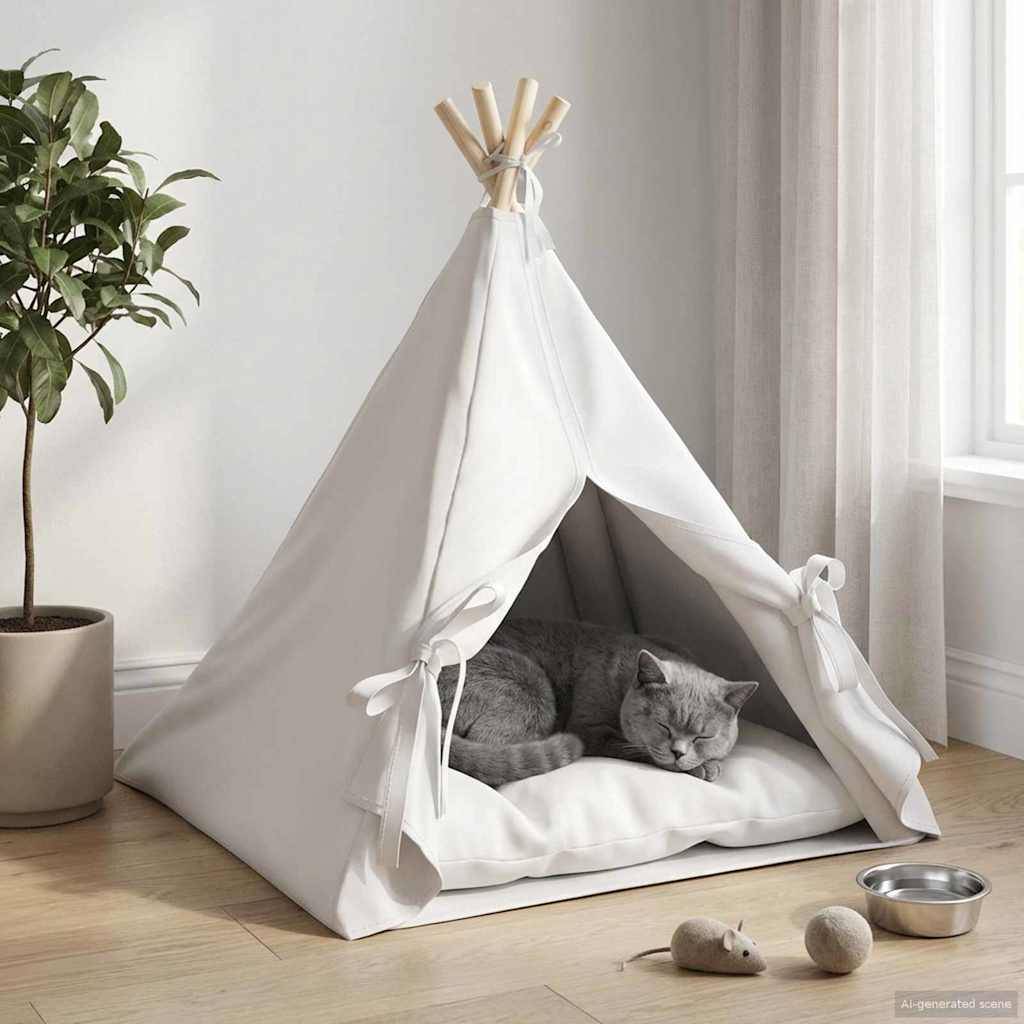 Vidaxl - Teepee pour animaux de compagnie avec coussin 60 x 60 x 70 cm vidaXL 42020254 - Image 1