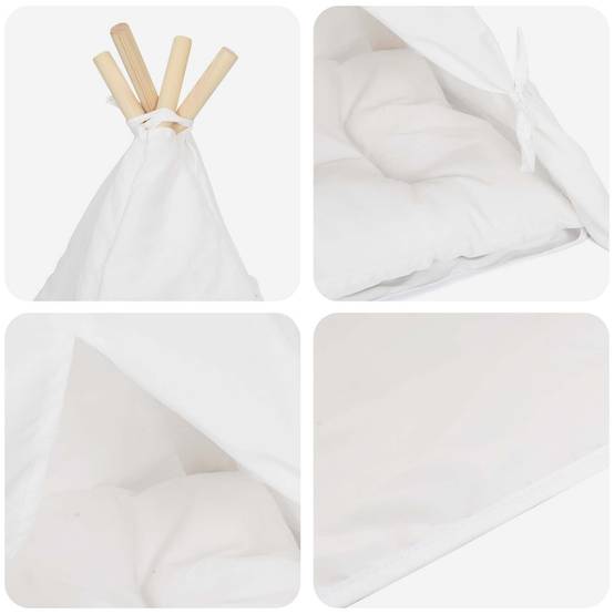 Vidaxl - Teepee pour animaux de compagnie avec coussin 60 x 60 x 70 cm vidaXL 42020254 - Image 9