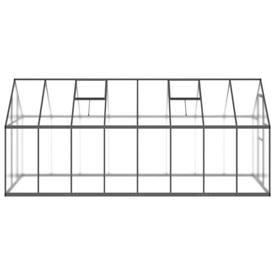 Serre aluminium et polycarbonate anthracite 445 x 169 x 195 cm - PANGIVO - Image 4