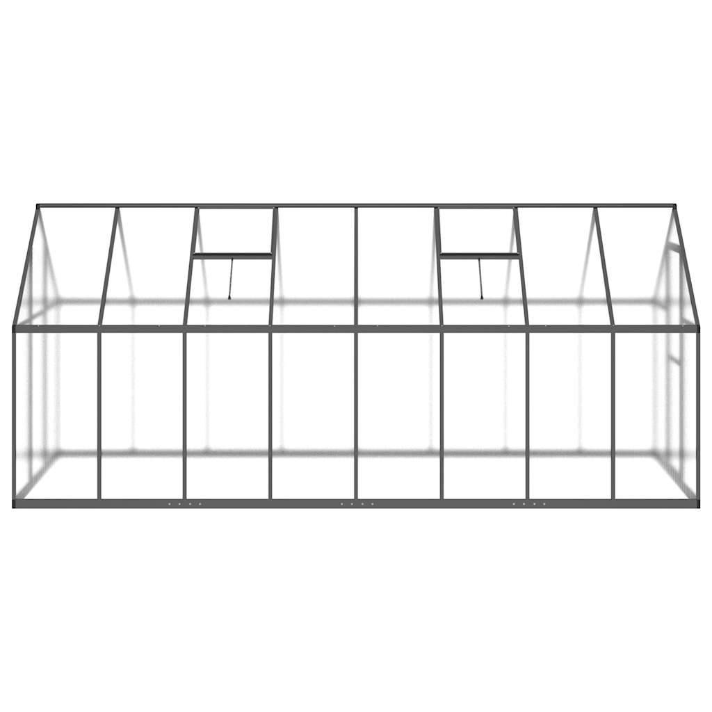 Serre aluminium et polycarbonate anthracite 445 x 169 x 195 cm - PANGIVO - Image 4