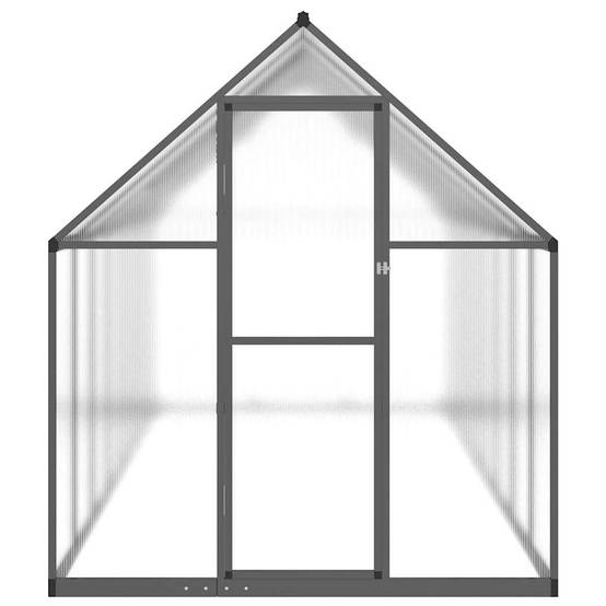 Serre aluminium et polycarbonate anthracite 445 x 169 x 195 cm - PANGIVO - Image 3