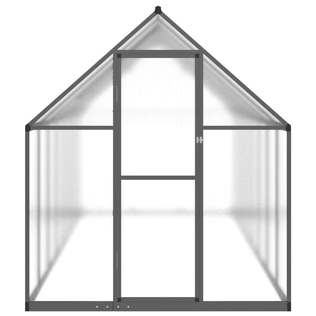 Serre aluminium et polycarbonate anthracite 445 x 169 x 195 cm - PANGIVO - Image 3
