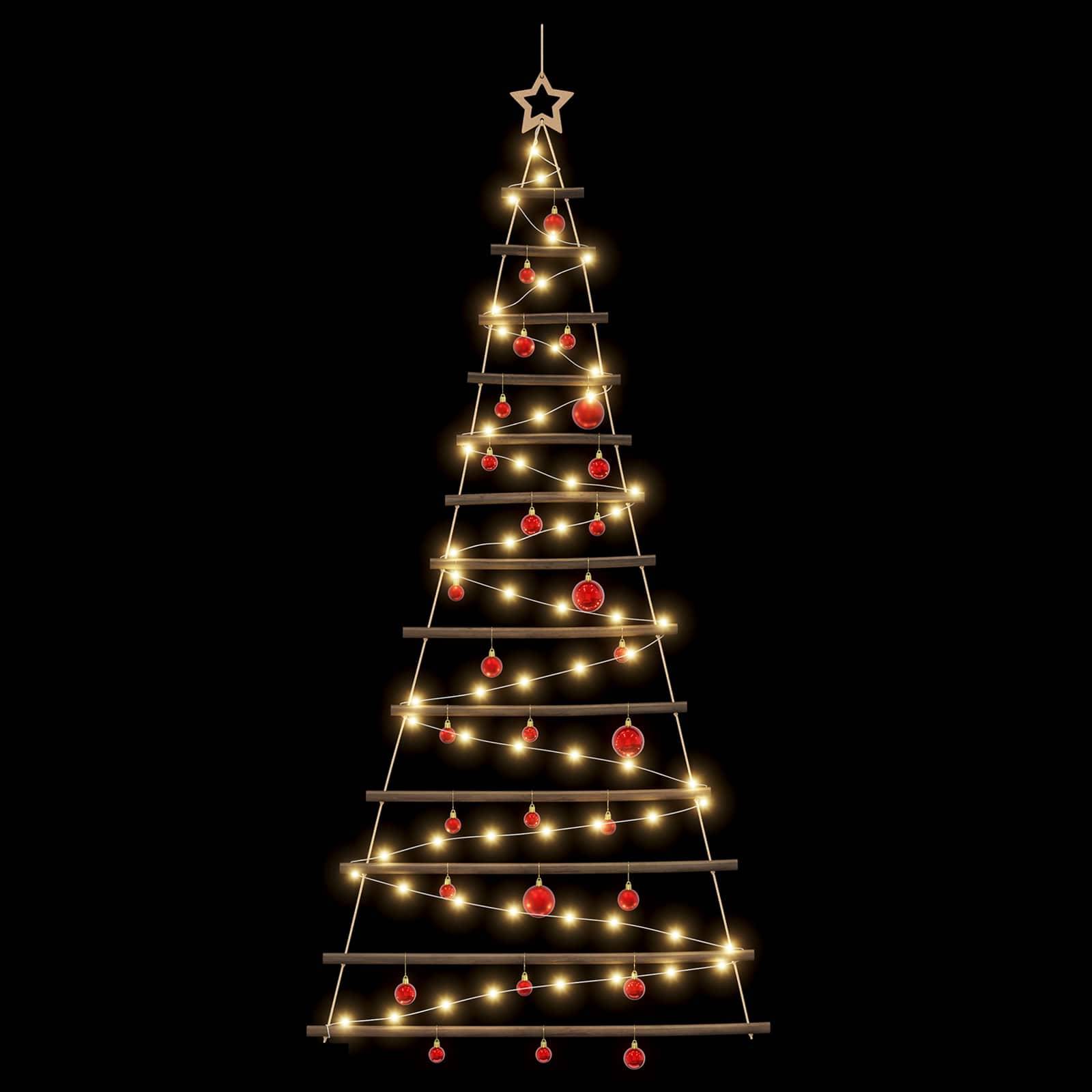 Vidaxl - Arbre de Noël suspendu avec boules 180 cm 100 LED Blanc chaud vidaXL 42050494 - Image 6