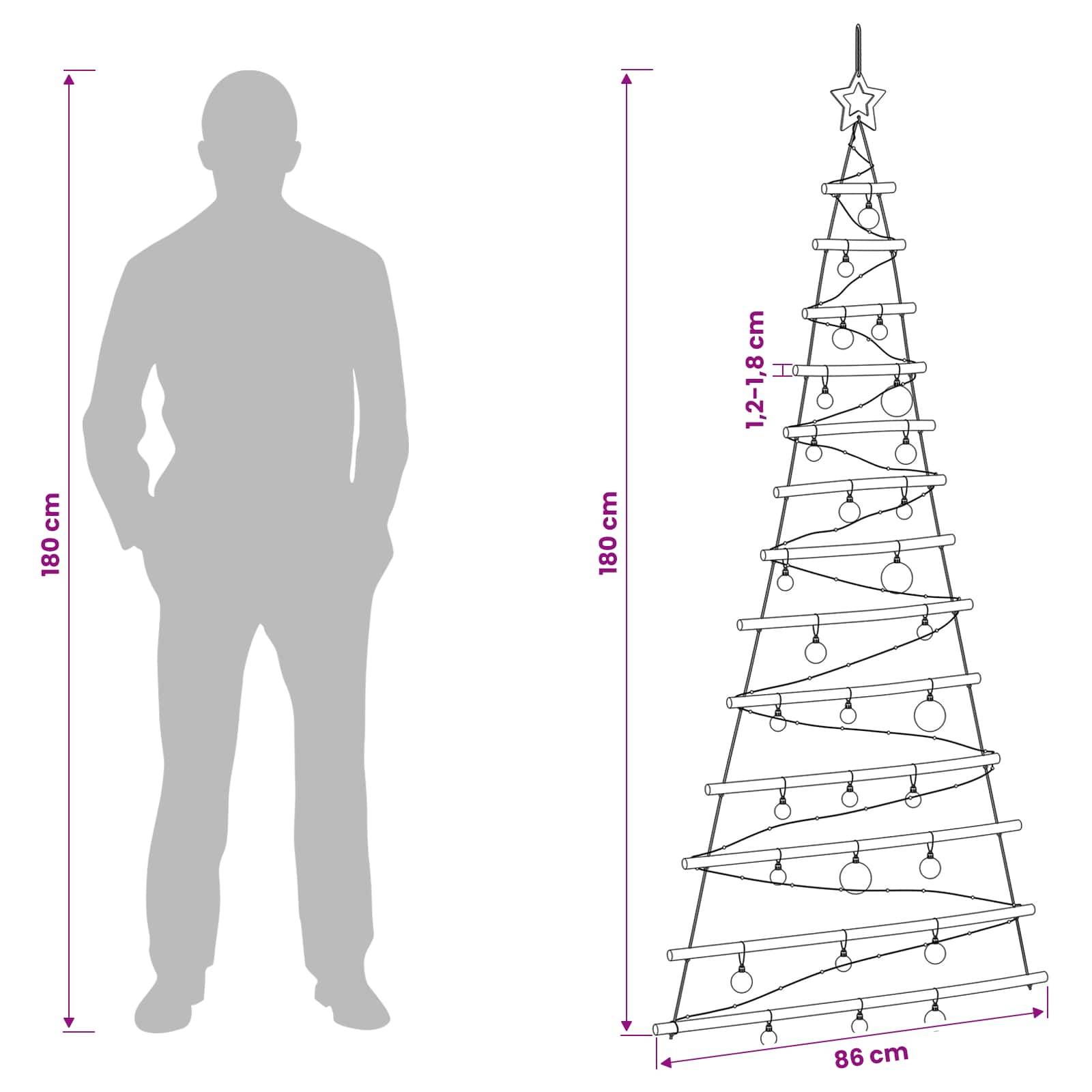 Vidaxl - Arbre de Noël suspendu avec boules 180 cm 100 LED Blanc chaud vidaXL 42050494 - Image 3