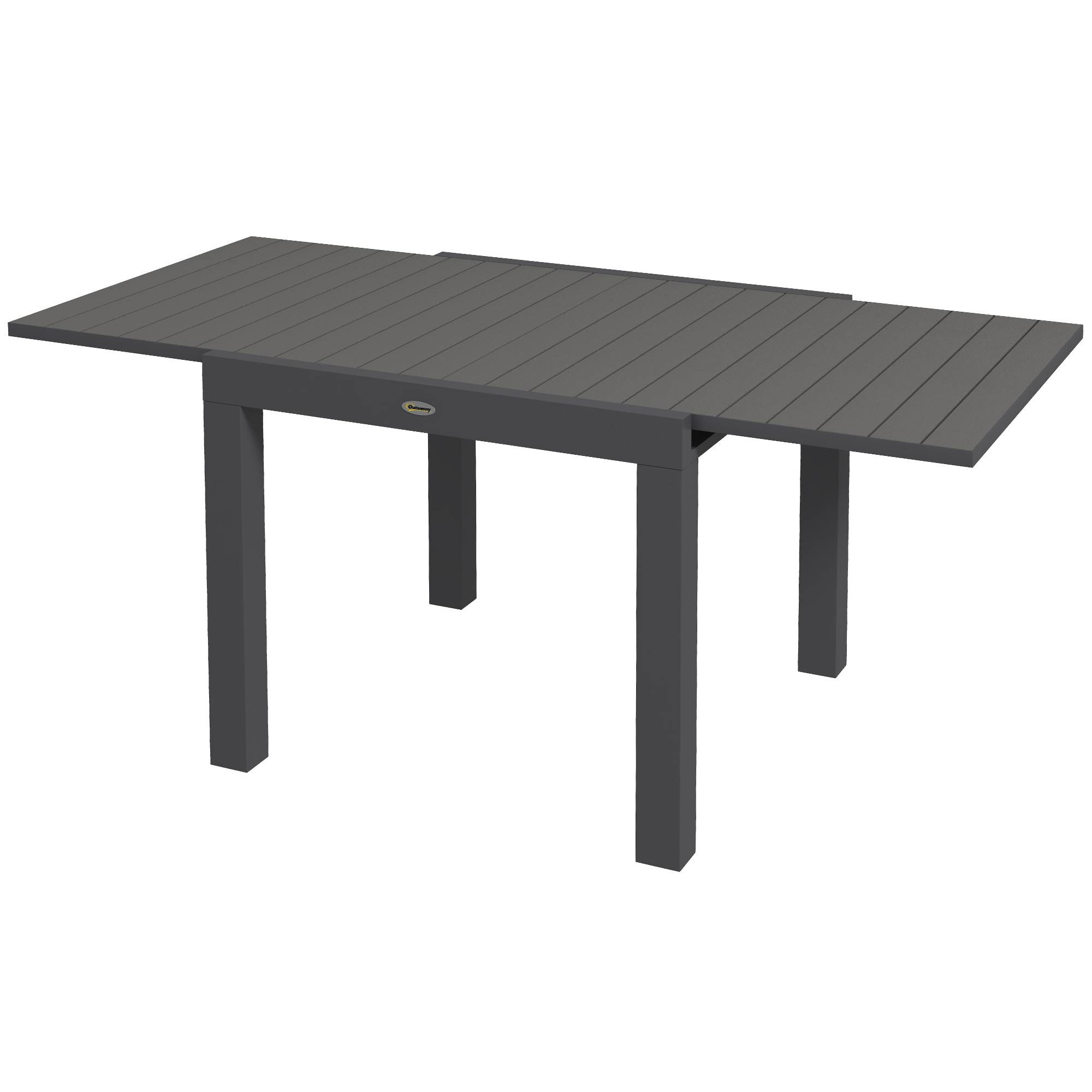 PANGIVO - Table extensible aluminium gris 162 x 80 x 75 cm - PANGIVO - Image 2