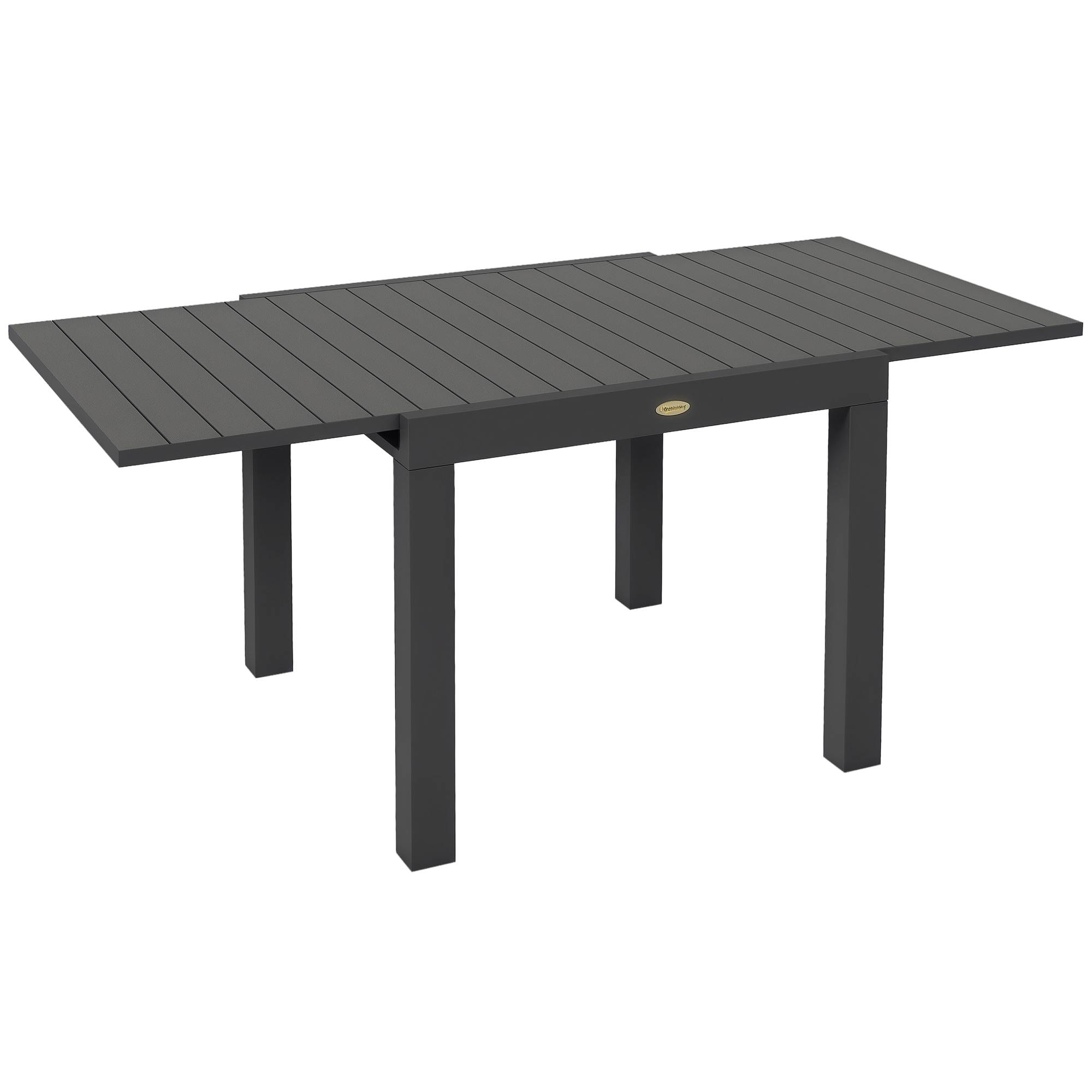 PANGIVO - Table extensible aluminium gris 162 x 80 x 75 cm - PANGIVO - Image 1