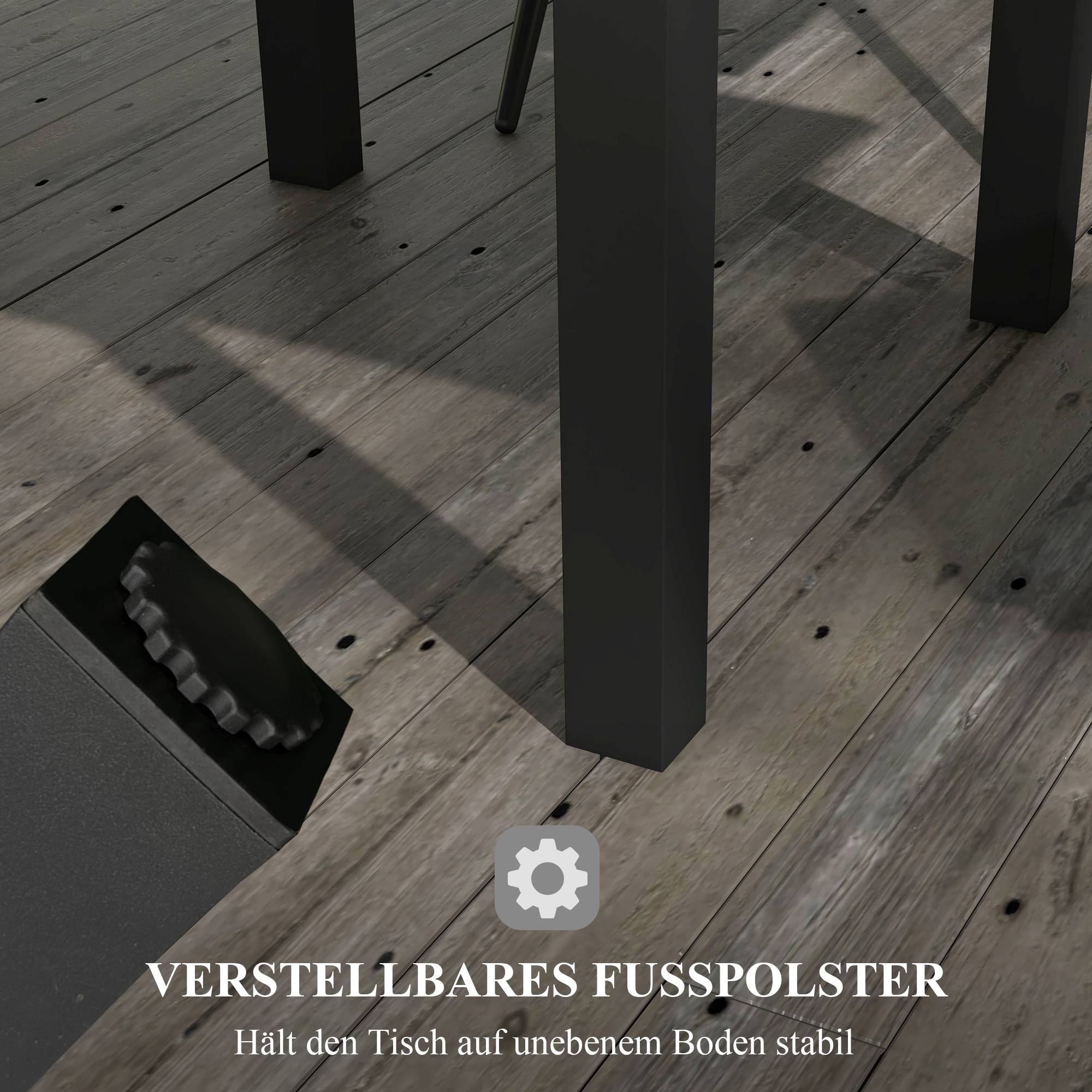 PANGIVO - Table extensible aluminium gris 162 x 80 x 75 cm - PANGIVO - Image 9