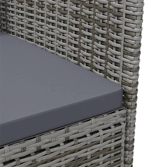 Chaises de jardin résine tressée et acier gris 61 x 60 x 88 cm - PANGIVO - Image 6