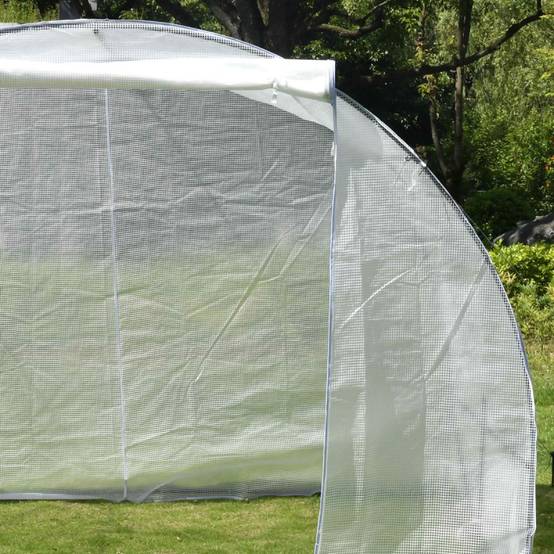 Serre tunnel 9m² polyéthylène armé avec embase et porte enroulable Green Protect Bianca - Image 3